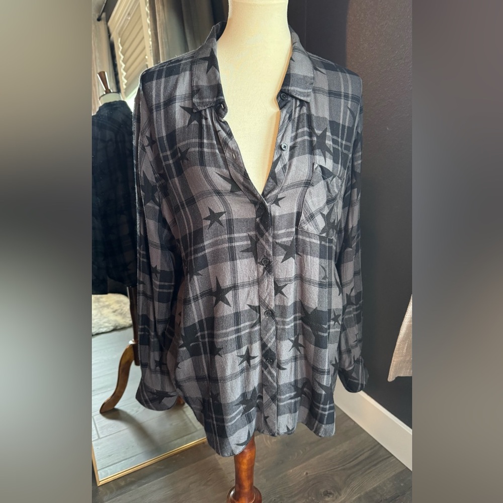 Rails Hunter Plaid Stars shirt XL